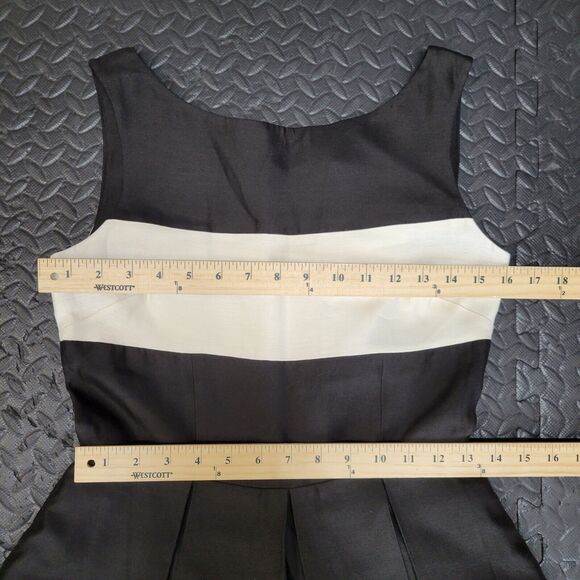 Kate Spade "Gayle Dress" Womens Size 2 Fit and Flare Sleeveless Black Cream NWT - Picture 7 of 10